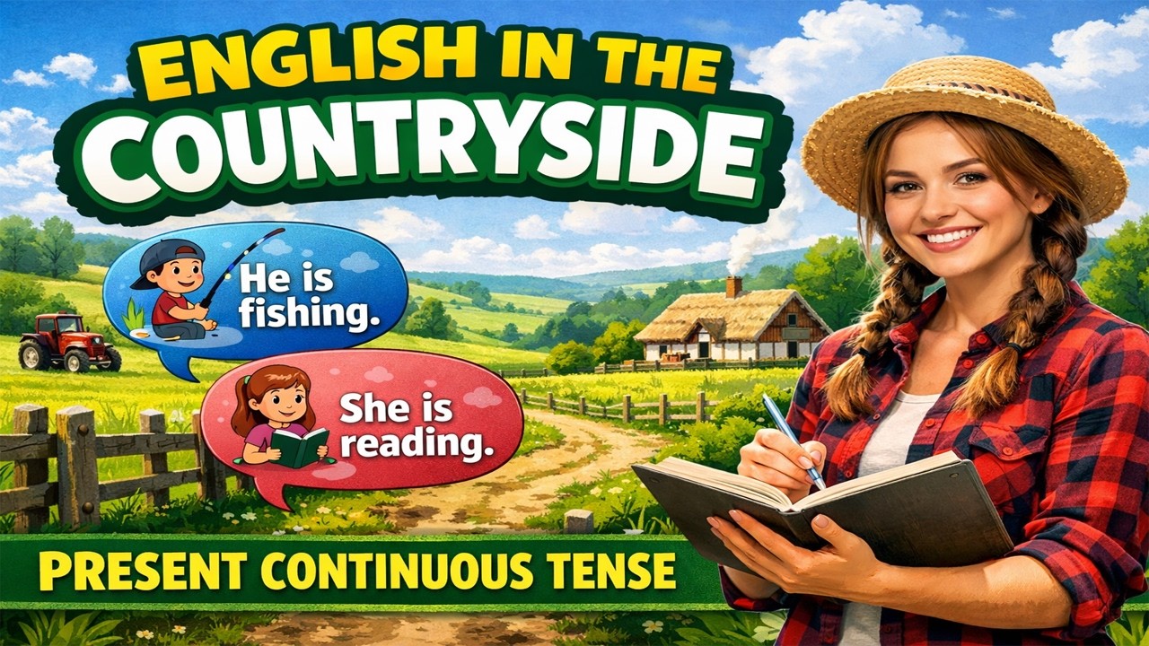 Easy English in the Countryside  Using Present Continuous Tense