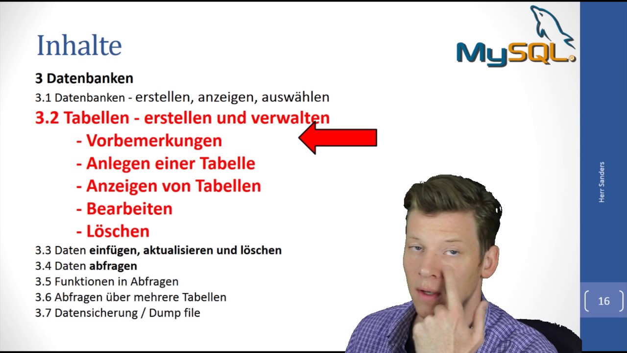3.2 SQL Tabellen anlegen ändern löschen (Teil 1)