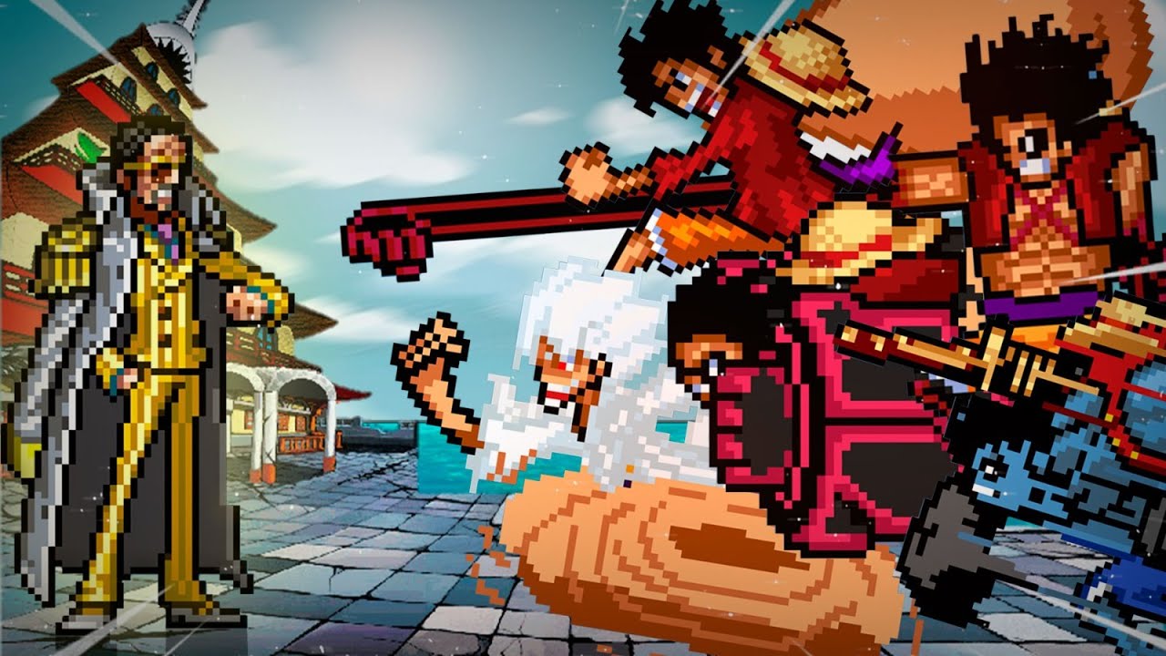 KIZARU OP CONTRA TODAS AS VERS&Otilde;ES DO LUFFY NO MUGEN!!
