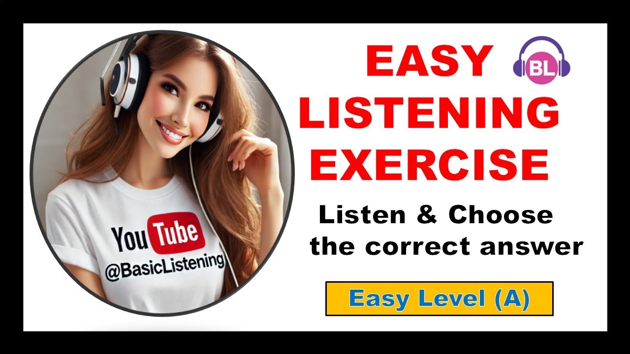 Listening Test - Level B  (Medium) + PDF -multiple choice questions  - Easy English Lesson