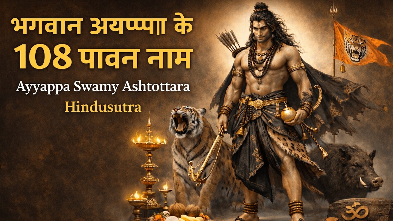 भगवान अयप्पा के 108 पावन नाम | Ayyappa Swamy Ashtottara | Powerful Chant | Hindusutra