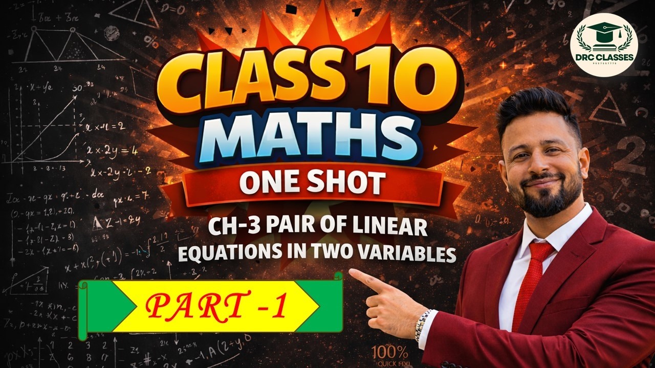 Linear Equations in Two Variables (Part-1) Class 10 Maths CBSE