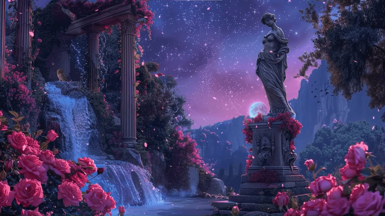 Roses at Twilight🌹 | Relaxation Ambience with Celtic Soundscape & Flowing Water