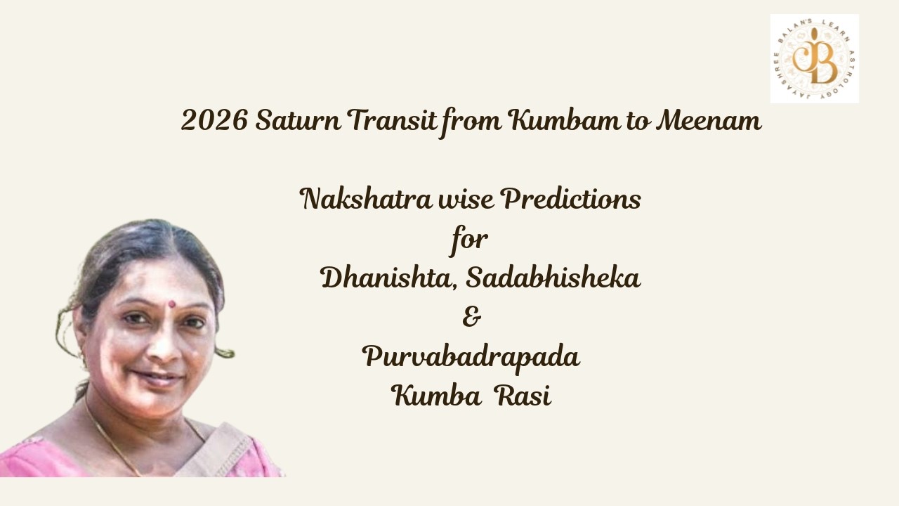 2026 Saturn Transit Nakshatrawise Predictions for Kumba Rasi/Lagnam #saturntransit2026 #kumbarashi