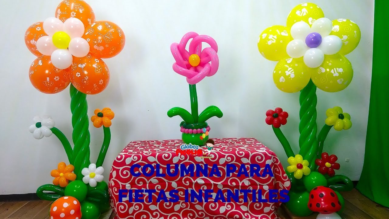 Columna para fiestas infantiles columna flor #222
