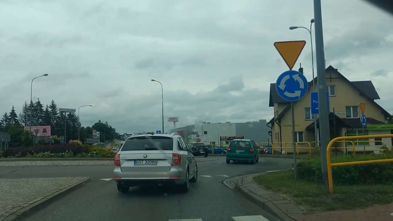Driving through Poland - Starogard Gdański (Pomeranian region)