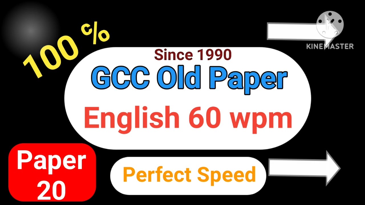 60 wpm English dictation || GCC 60 wpm old paper || 60 wpm eng Dic || GCC general dictation|| मराठी