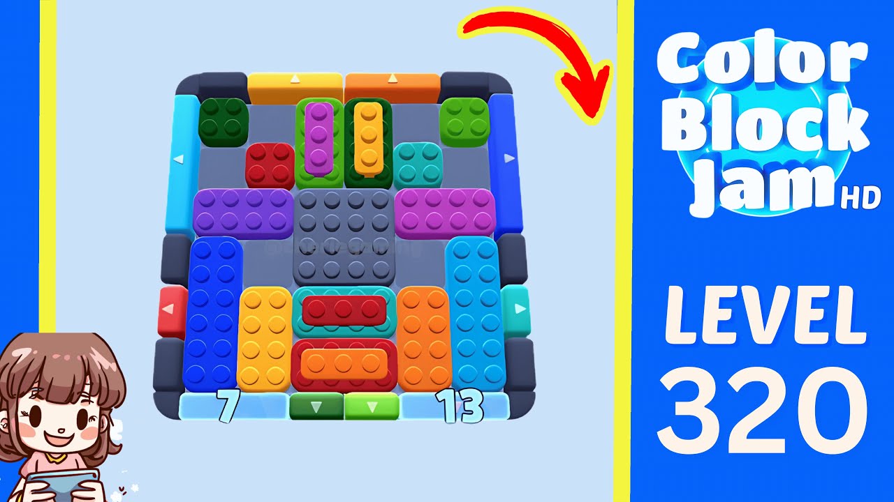 Rozwiązanie poziomu 320 Color Block Jam