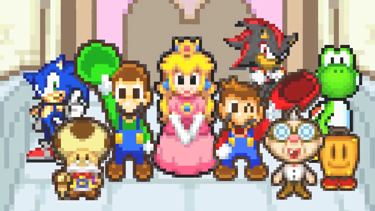 Super Mario bros  Z Credits roll animation (With Doki Doki Do It)