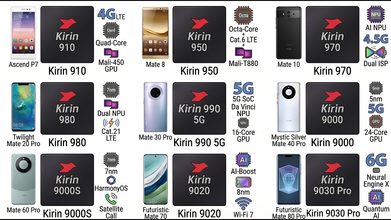 Все процессоры Kirin: полный разбор