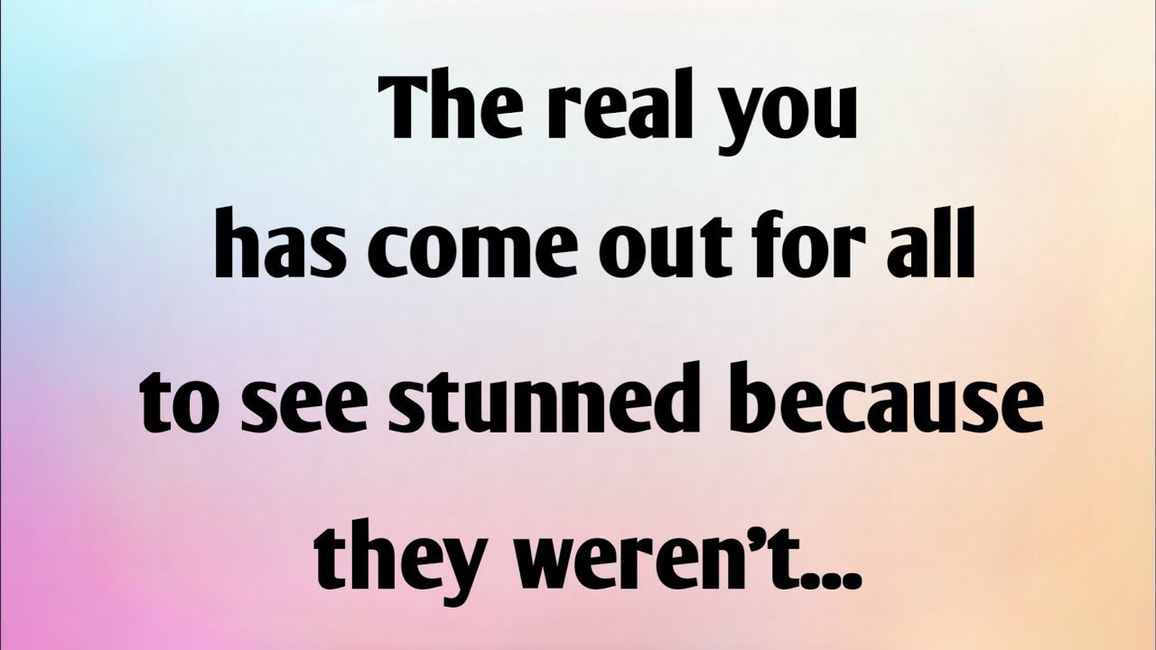 THE REAL YOU HAS COME TO SEE...