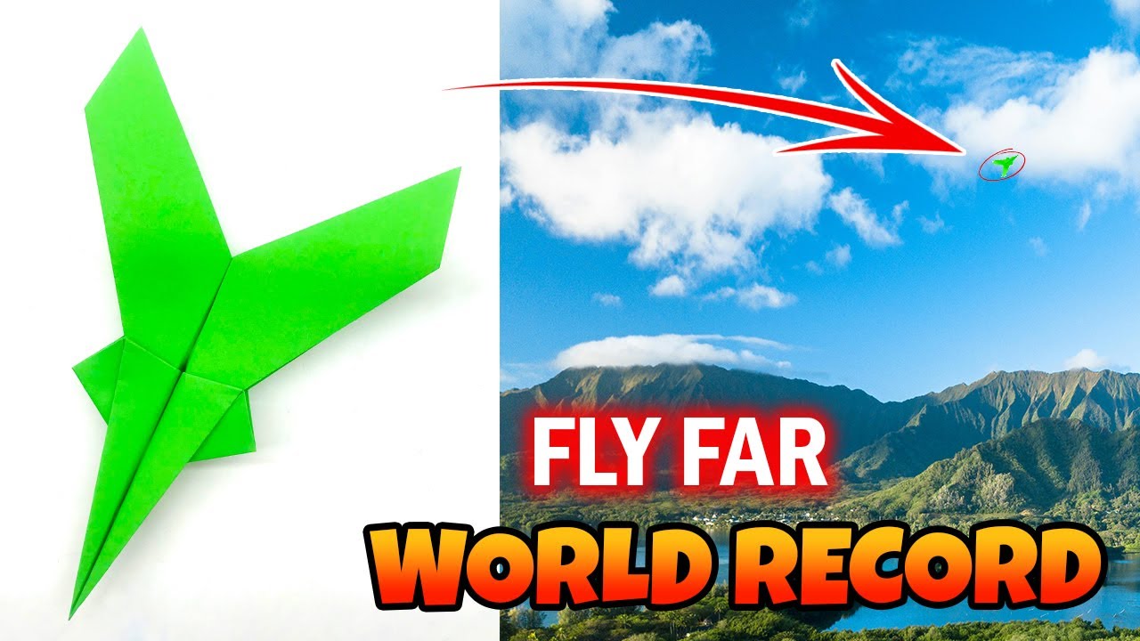 How to Make WORLD RECORD Paper Airplane | Paper Airplane that Flies Far | Flies Over 500 Feet
