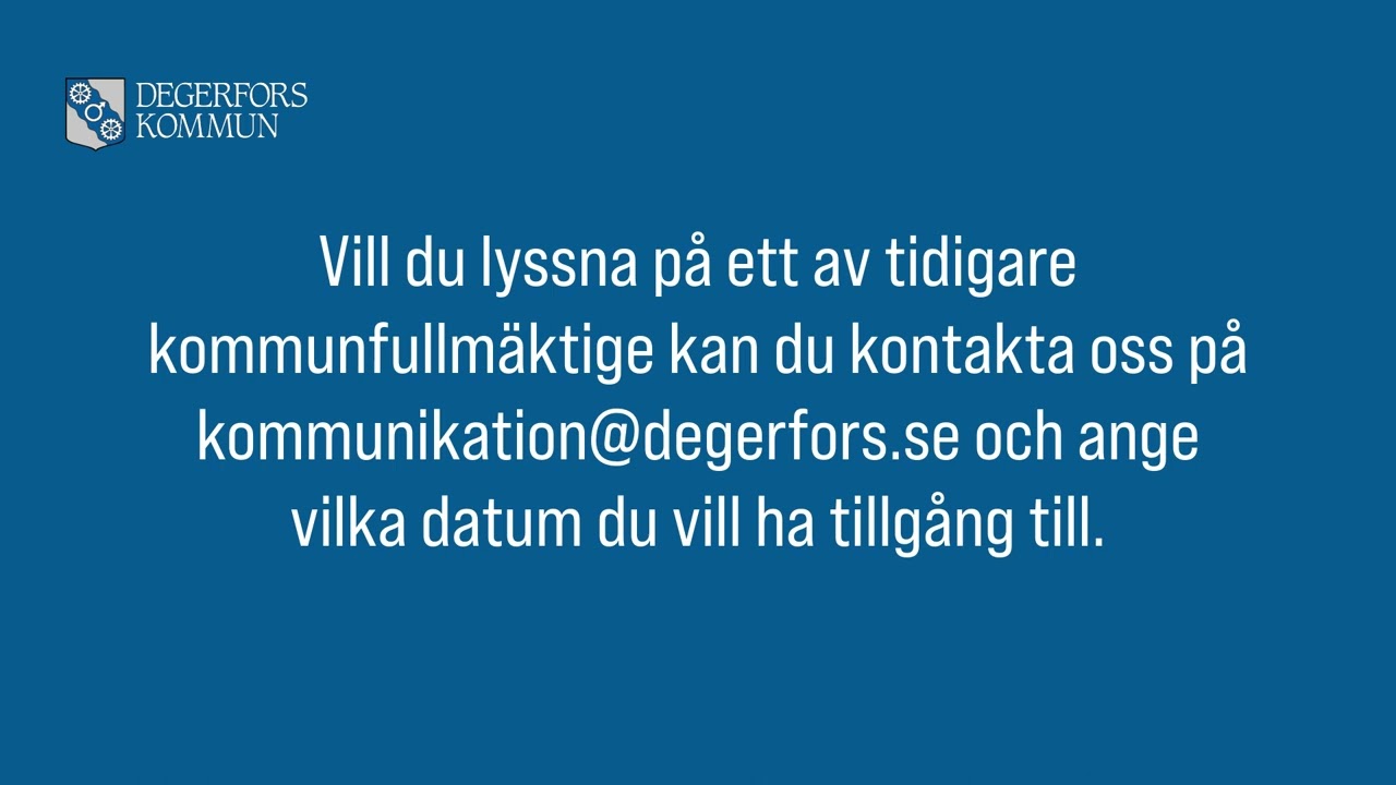 Inspelningar av kommunfullm&auml;ktige