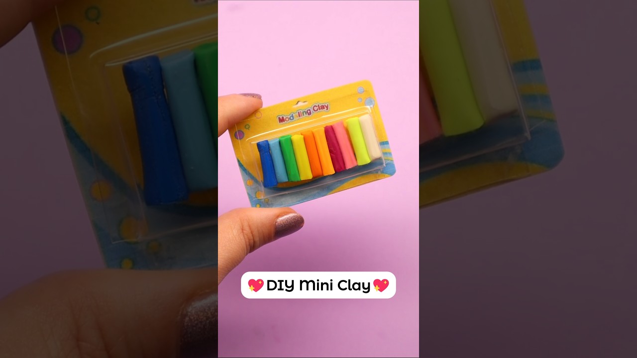 DIY Miniature Clay Set for Barbie Dolls / Easy Paper Craft for Dollhouse / Play Doh Kit DIY 