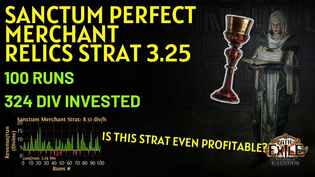 [PoE 3.25] 100 Sanctum Runs with PERFECT Merchant Relics Livetracked | Full Analysis + Charts