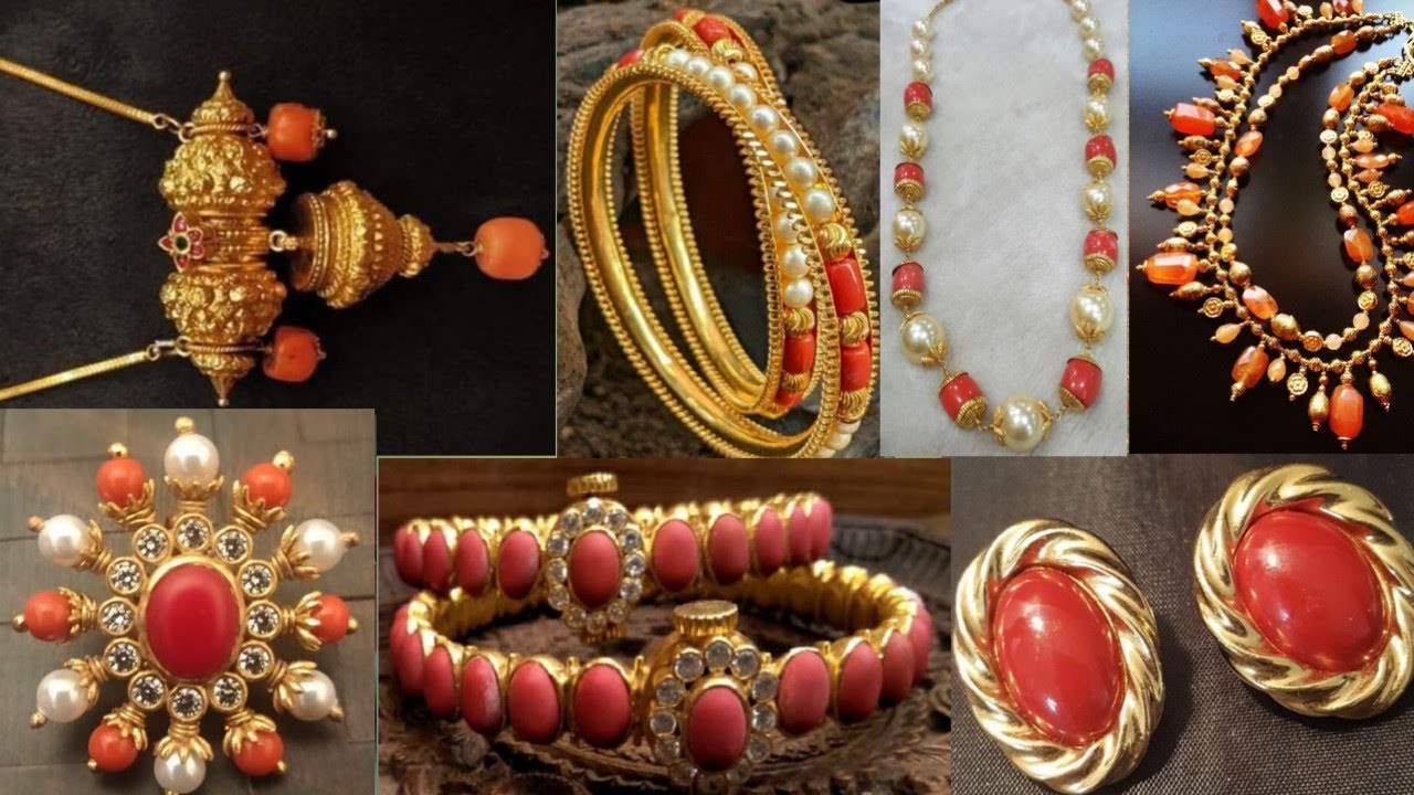 Lastest Gold Coral Jewellery Collection With Weight | Gold Jewellery  Designs 2022