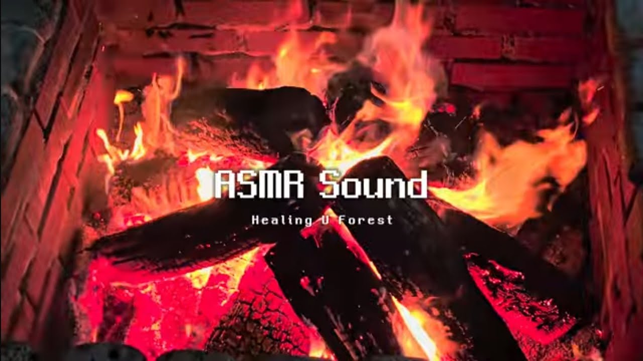 불멍 ASMR 4시간 | Fireplace Crackling Fire Sounds for Sleep & Relax🔥