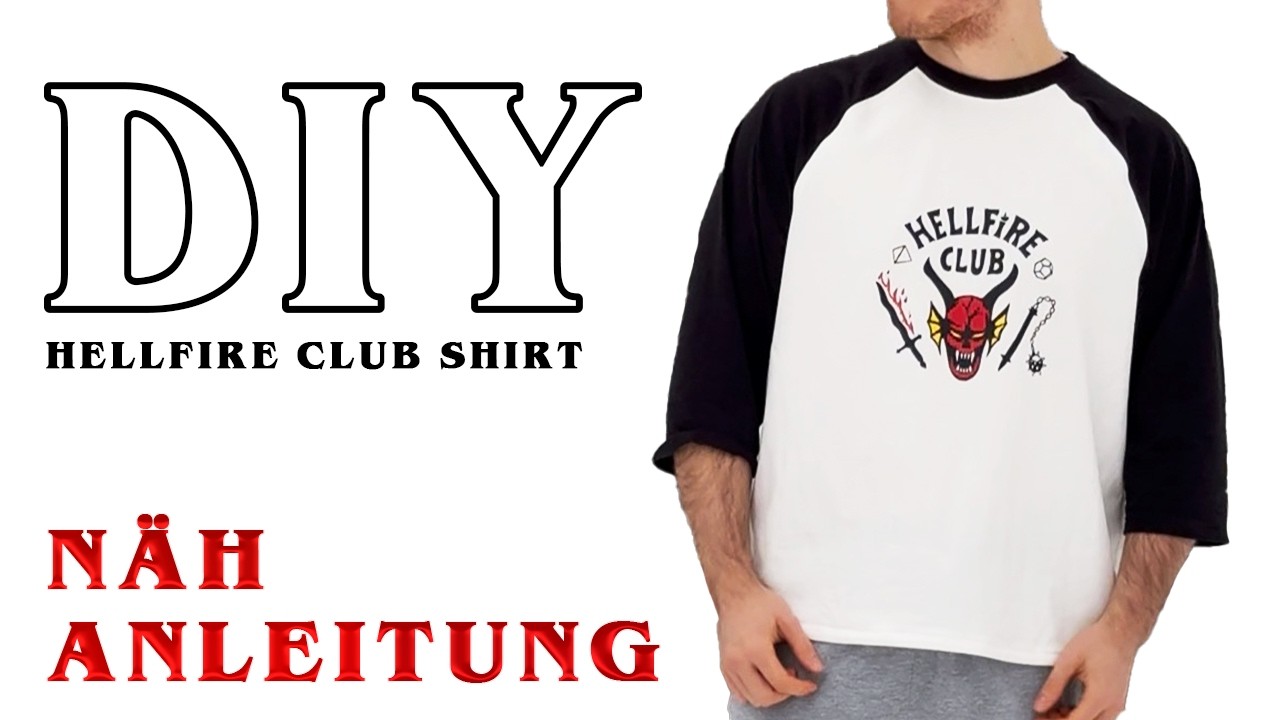 Stranger Things Hellfire Club Shirt nähen | DIY Anleitung Schritt für Schritt + Schnittmuster
