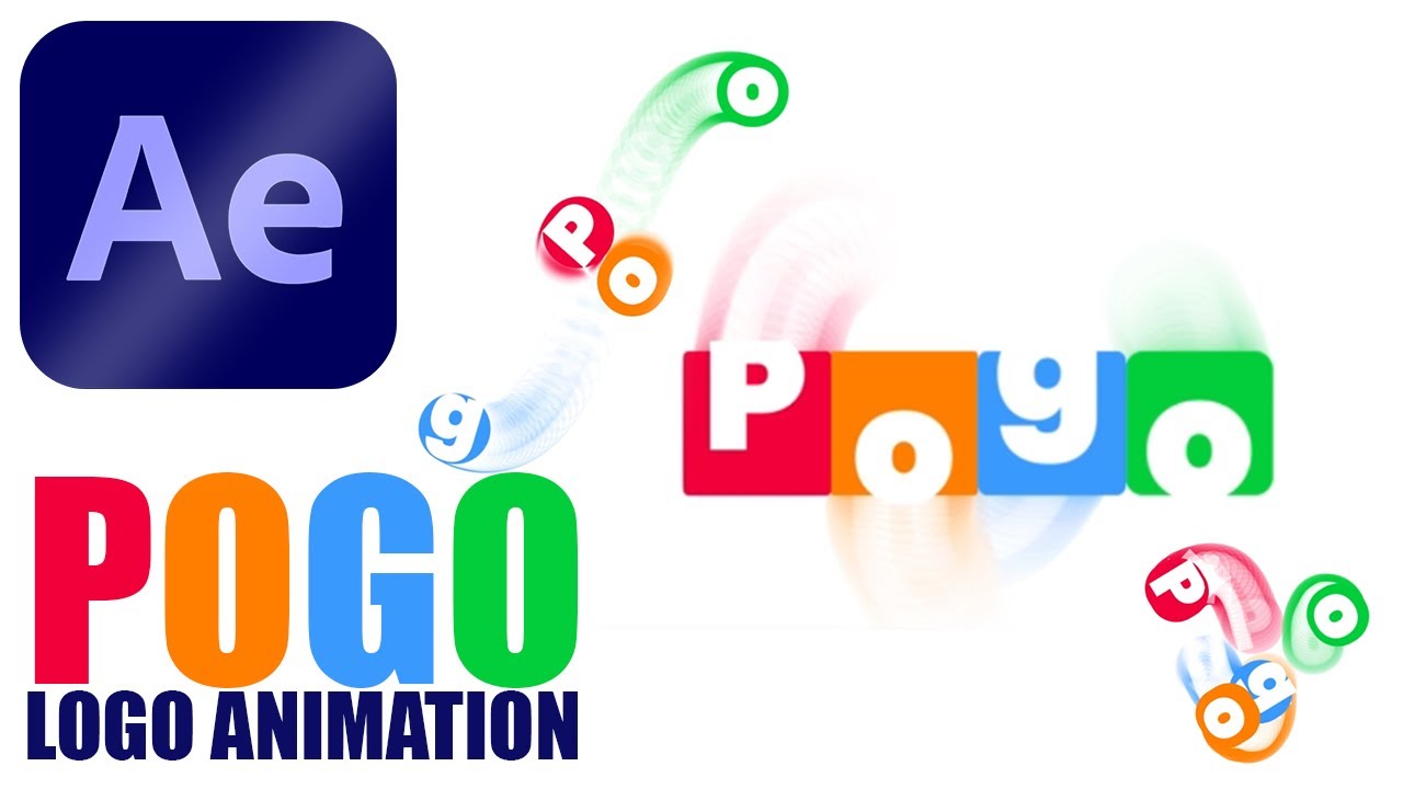 Pogo Logo Animation In Adobe After Effects - After Effects Tutorial - No Plugins.