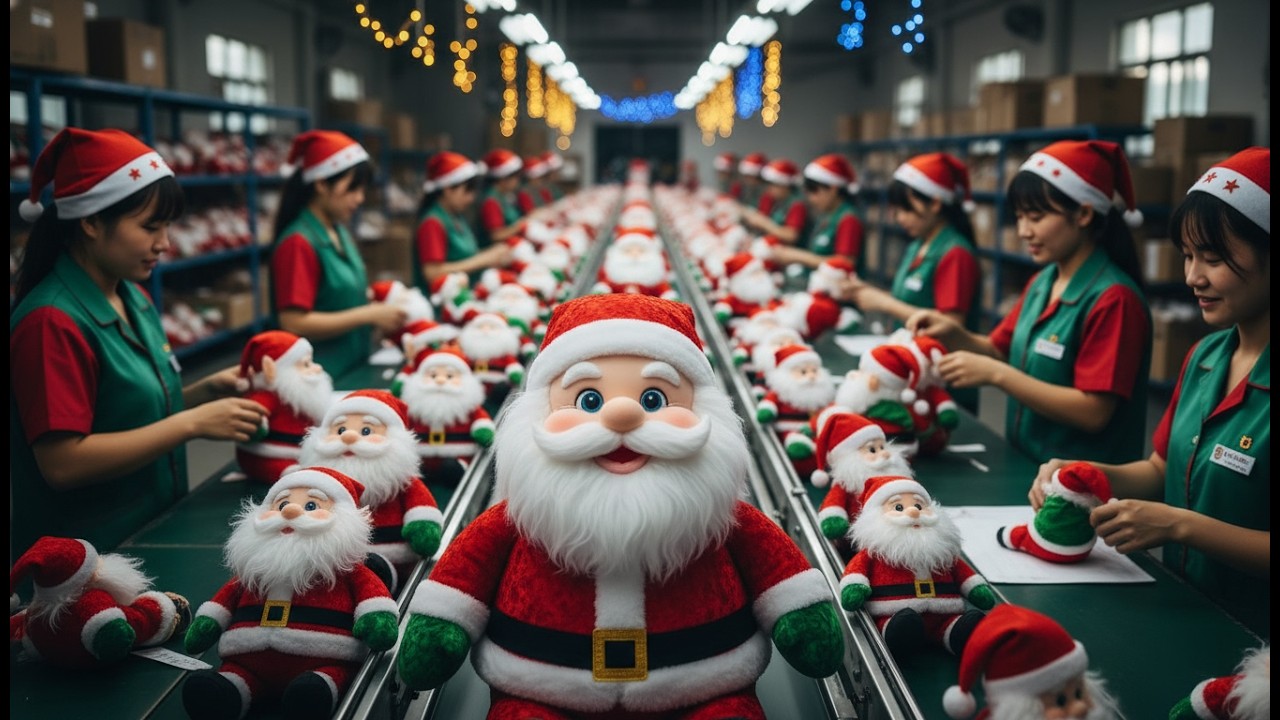 Inside the Christmas Plush Toy Factory Manufacturing Process: From Fabric Rolls to Soft Santa Elves