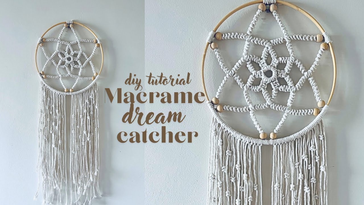 DIY | Macrame Dreamcatcher | Macrame wall hanging | Snake knot pattern