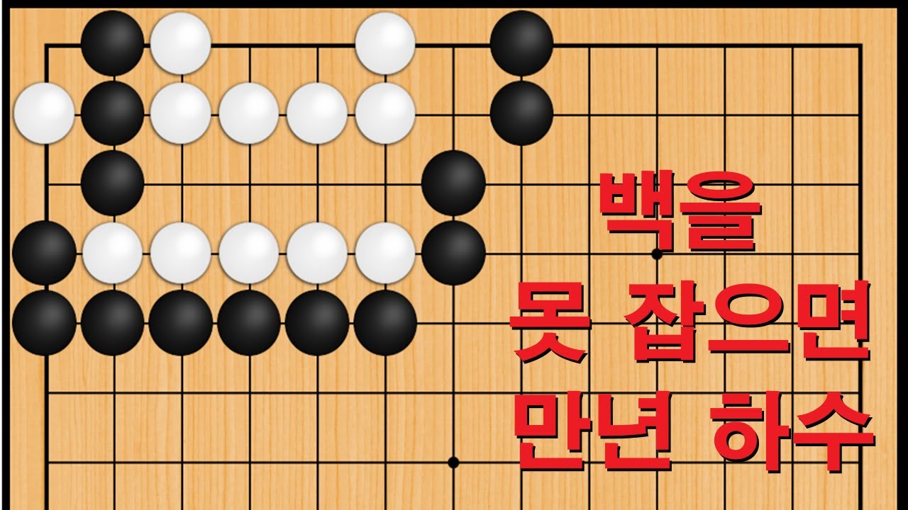 바둑 묘수 사활 - 백을 못 잡으면 만년 하수 입니다