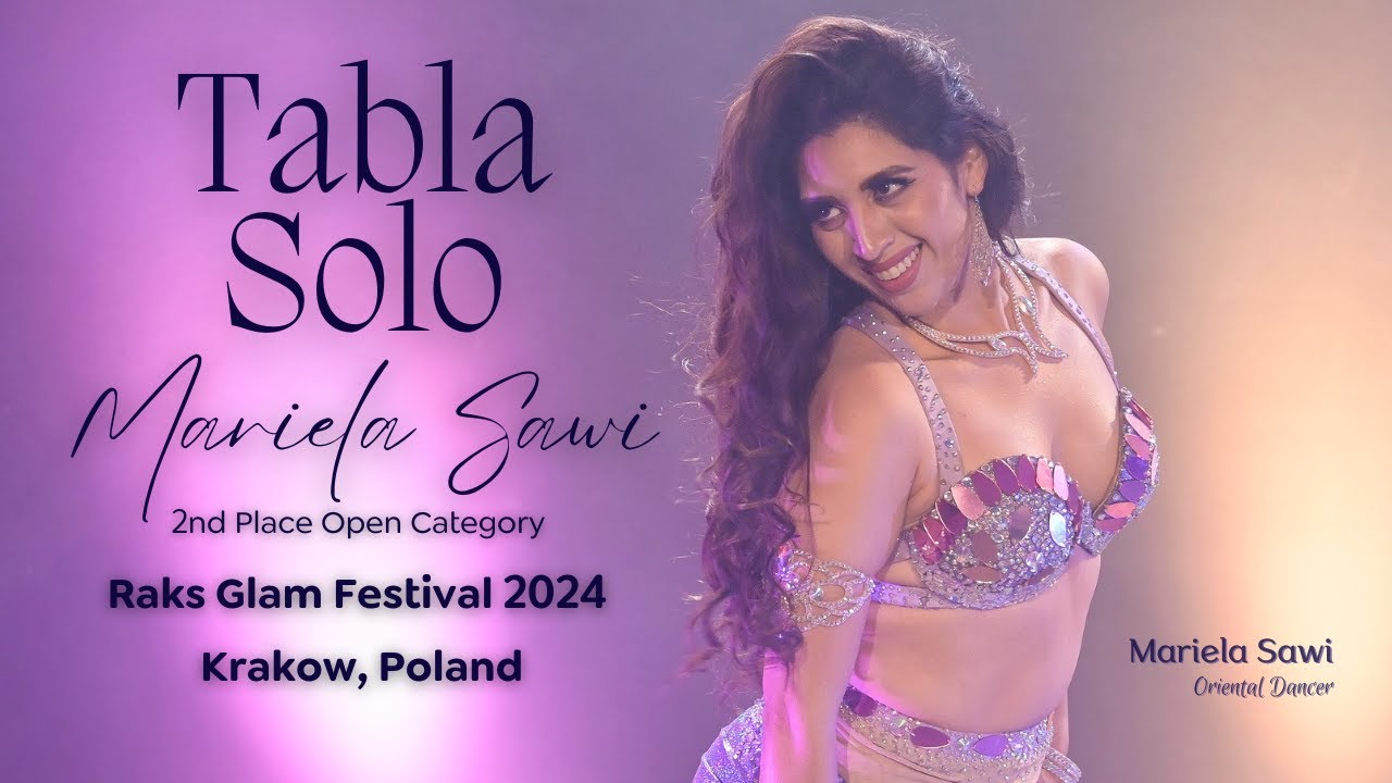 Mariela Sawi from Mexico at Raks Glam 2024 in Cracow, Poland - 2nd Place winner Tabla Solo