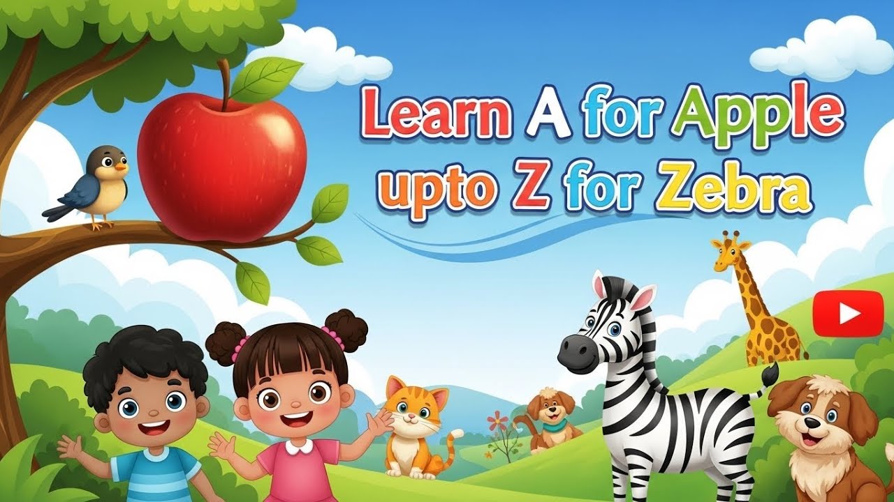 A for Apple 🍎 to Z for Zebra 🦓 | A for apple for Kids | ABC Alphabet | A for Apple to Z for Zebra