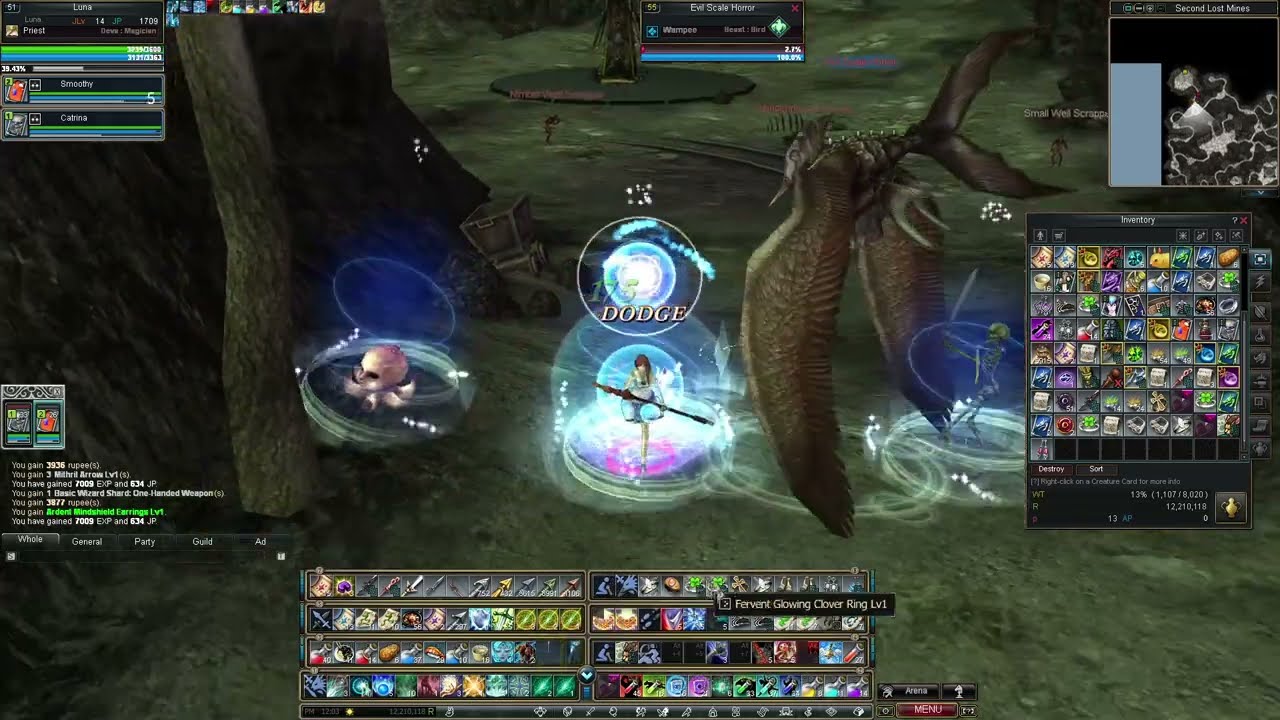 Rappelz: Priest Lv.51 Farming in the lost mines
