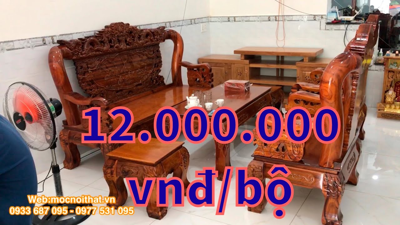 Salon gỗ Tr&agrave;m B&ocirc;ng V&agrave;ng tay 12 Trạm B&aacute;t Ti&ecirc;n Cực đẹp Gi&aacute; rẻ