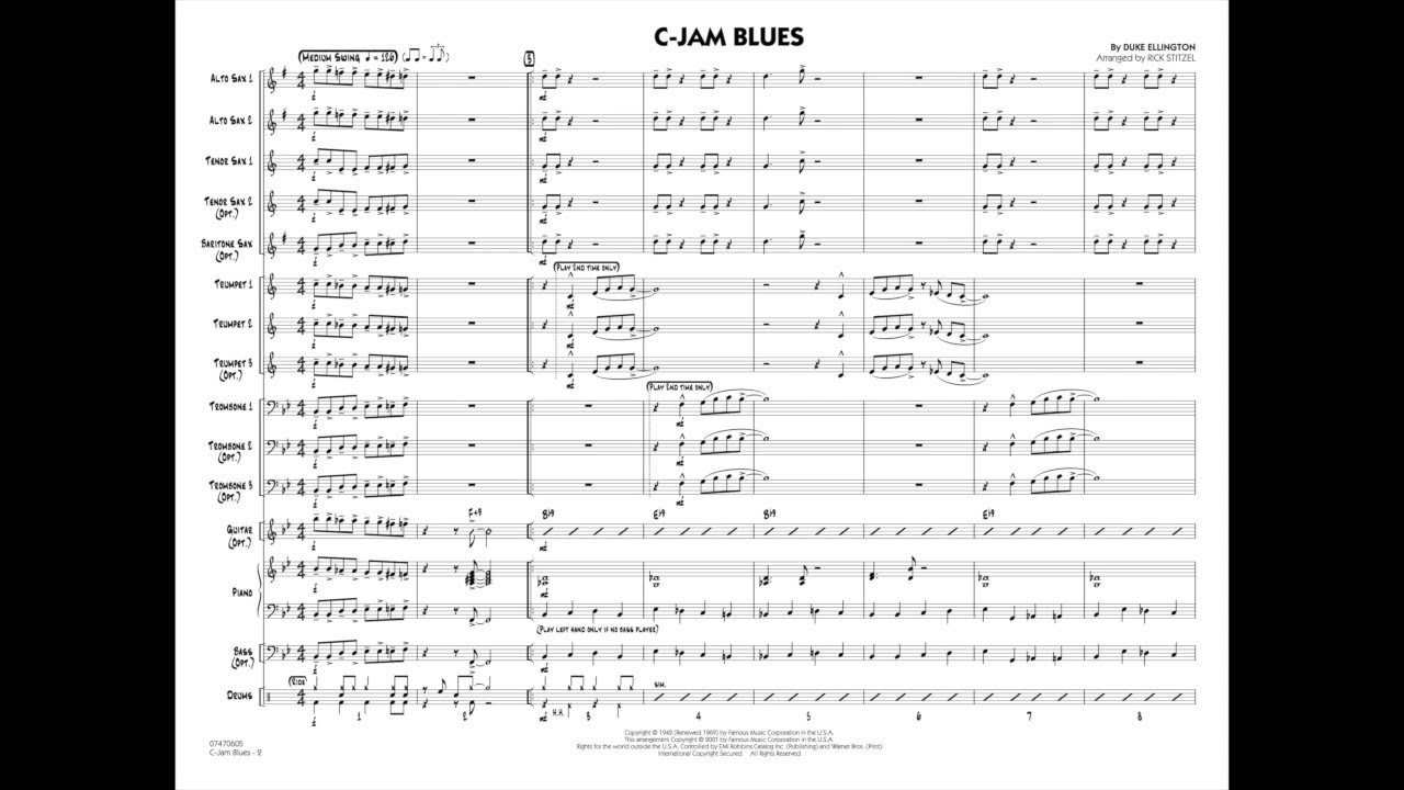 C-Jam Blues by Duke Ellington/arr. Rick Stitzel