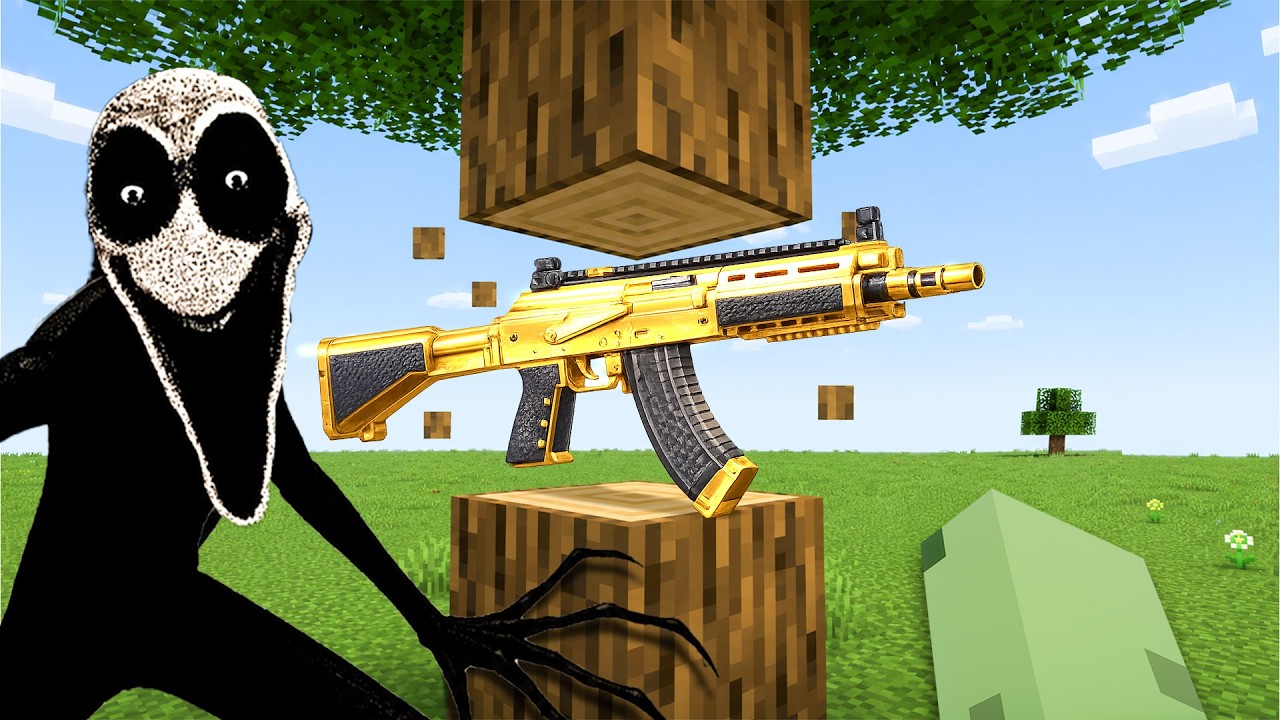 Minecraft Horror But Blocks Drop GUNS