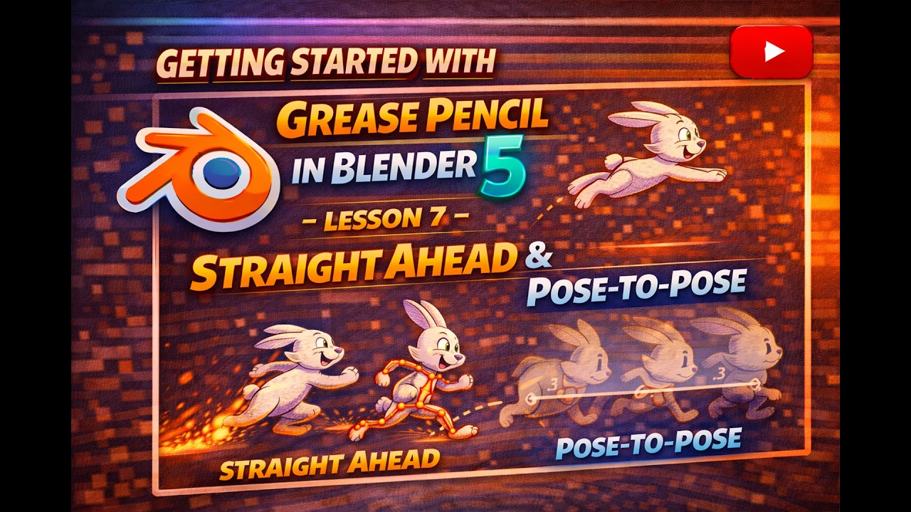 Getting Started with Grease Pencil in Blender 5: Straight Ahead and Pose to Pose