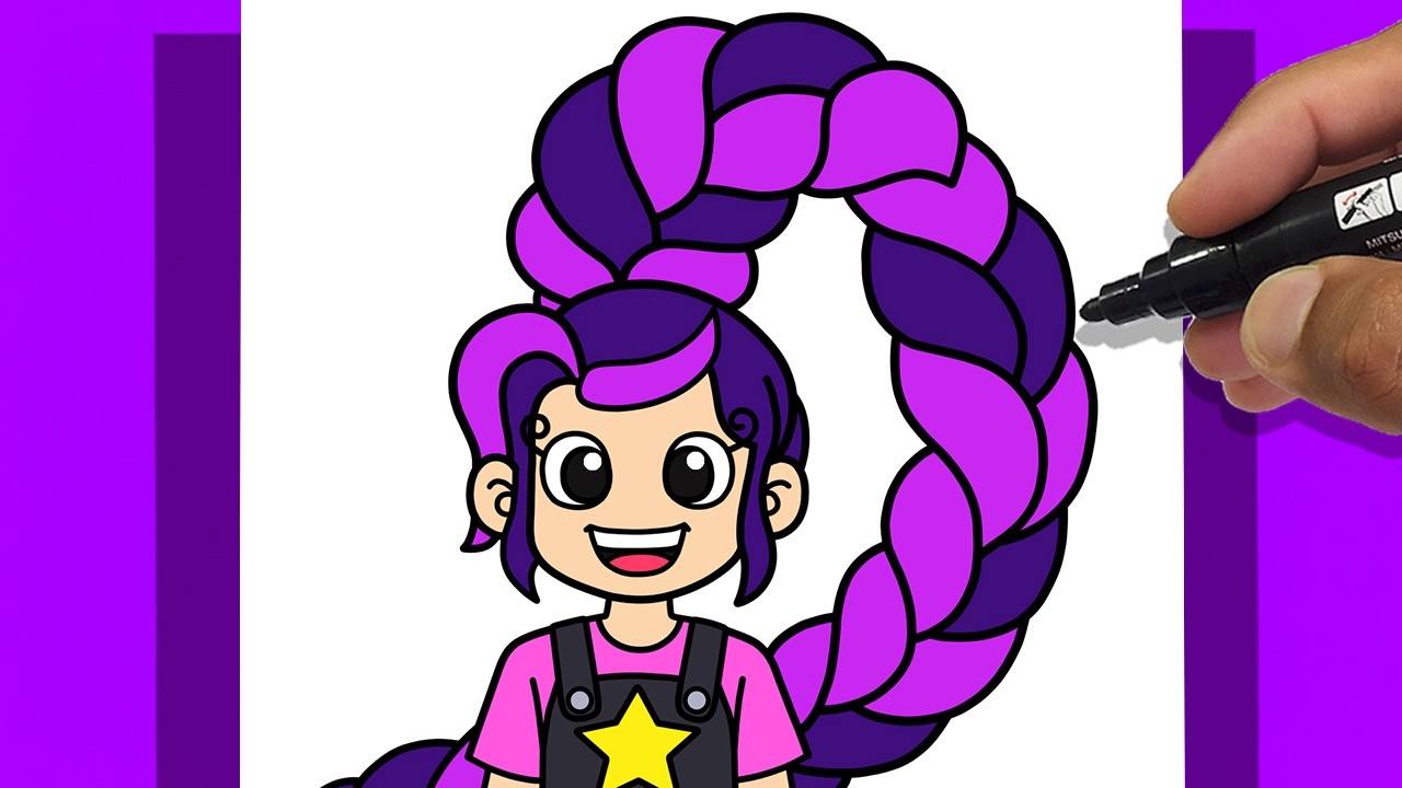 How to Draw Lily Love Braids - POPPY PLAYTIME 5 - EASY