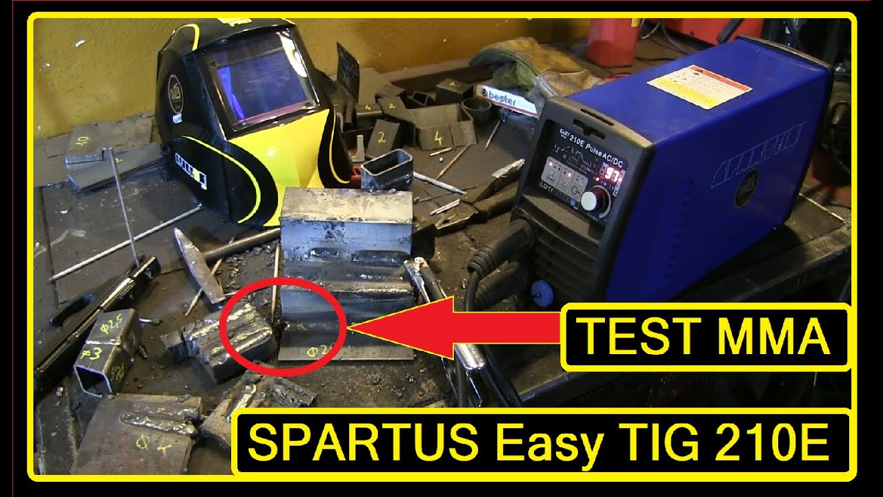 Jaki TIG AC/DC kupić?  SPARTUS Easy TIG 210E Pulse AC/DC test funkcji spawania elektrodą otuloną MMA