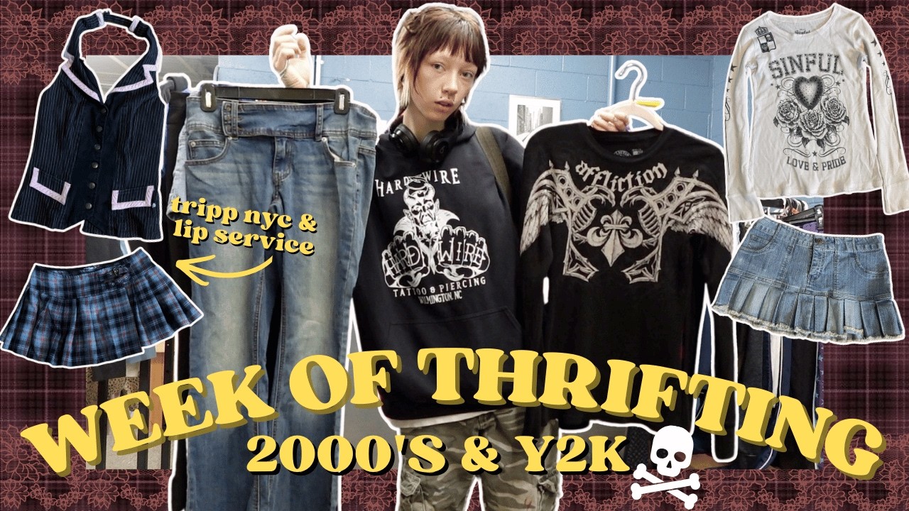 A WEEK OF THRIFTING 2000'S AND Y2K| thrifting, hauls, vintage markets