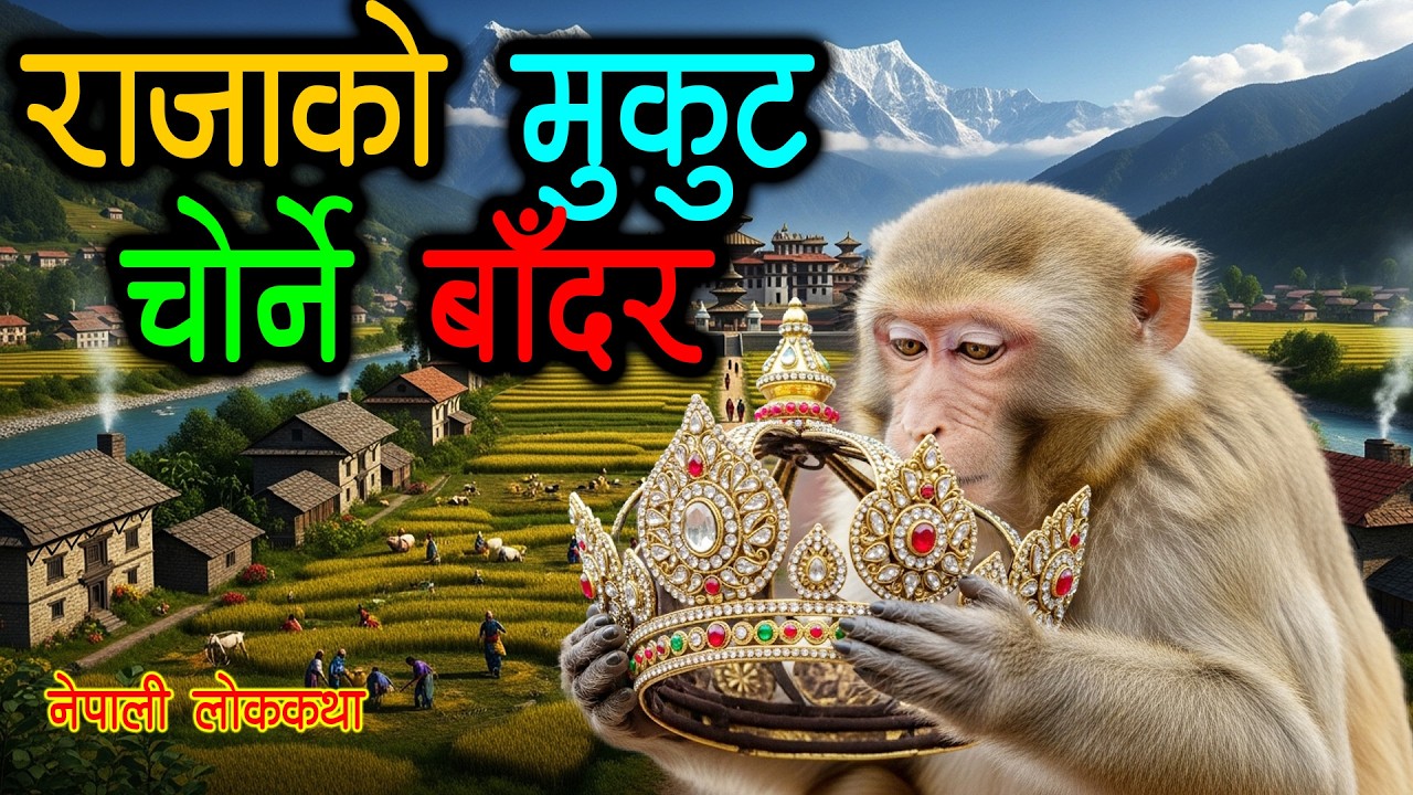 राजाको मुकुट चोर्ने बाँदर [RAJA RA BADAR] Lok Katha Nepali / Folk Tales Nepali / Nepali Katha