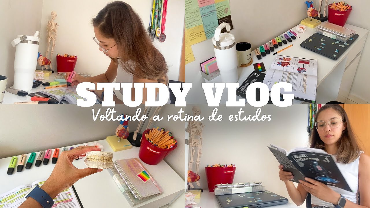 STUDY VLOG | voltando a rotina de estudos 🤍✨ #enfermagem #study 