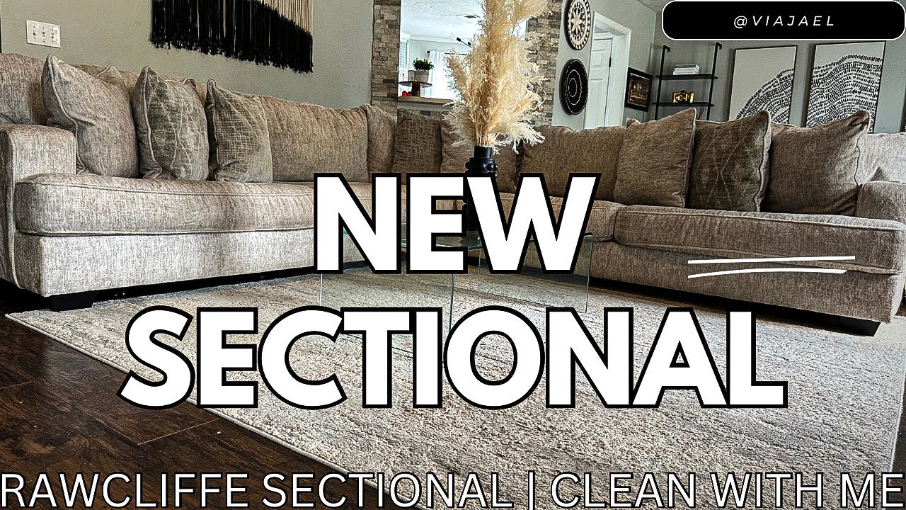 New Sectional | Rawcliffe Sectional Review | Ashley Home Furniture | After Dark Clean With Me |
