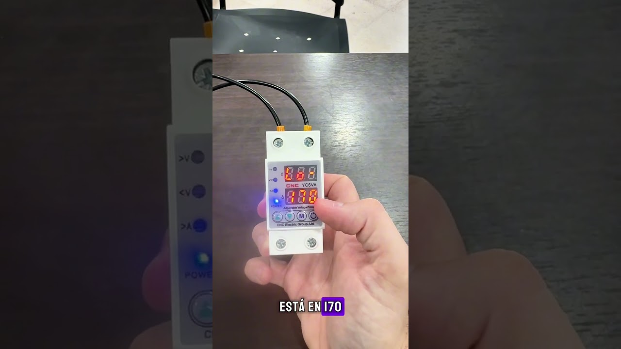 C&oacute;mo programar Rele de Sobre y Sub tensi&oacute;n con protecci&oacute;n de sobre corriente YC6VA-63 CNC Electric