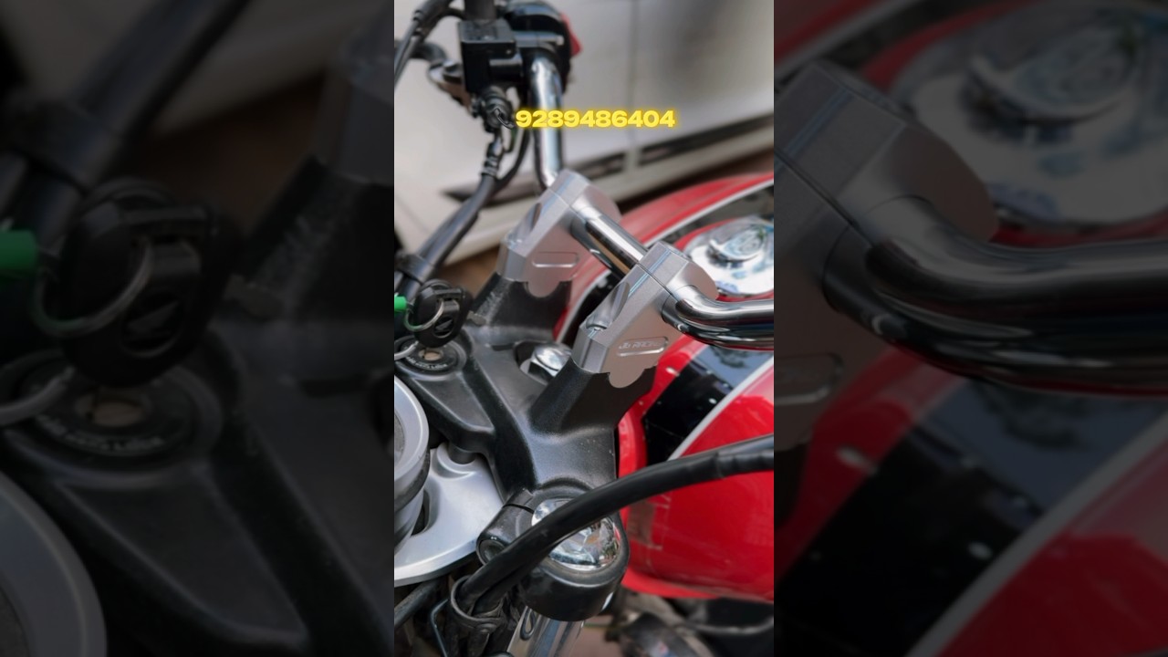 JB RACING HANDLE RISER Install in Honda CB350RS 👌🏻 #akanshaaccessories #shorts