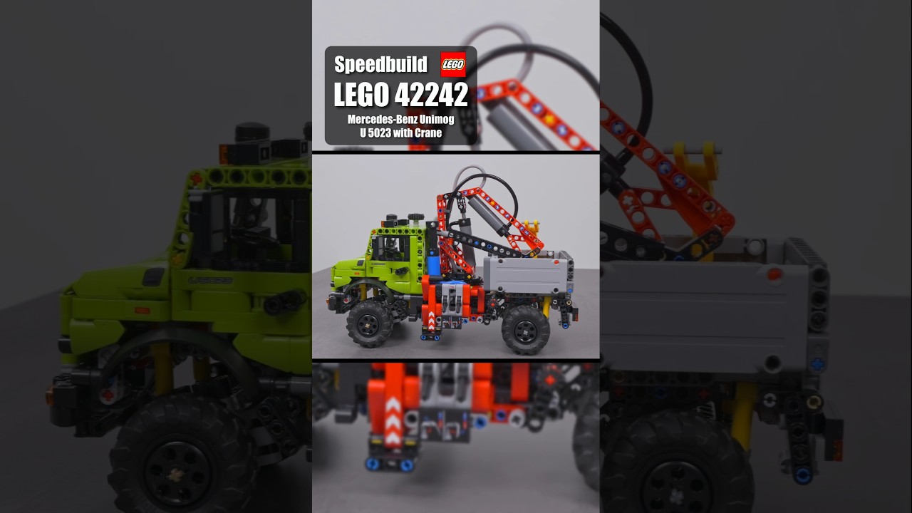 LEGO 42224 Спидбилд | LEGO Mercedes Benz Unimog U 5023 с краном | Таймлапс 42242 LEGO Technic 2026