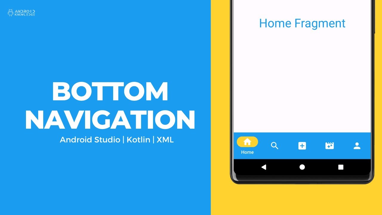Нижняя навигация в Android Studio с использованием Kotlin | Знания об Android