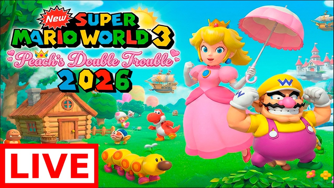 🔴New Super Mario World 3: Peach's Double Trouble 100%  [ AO VIVO ]