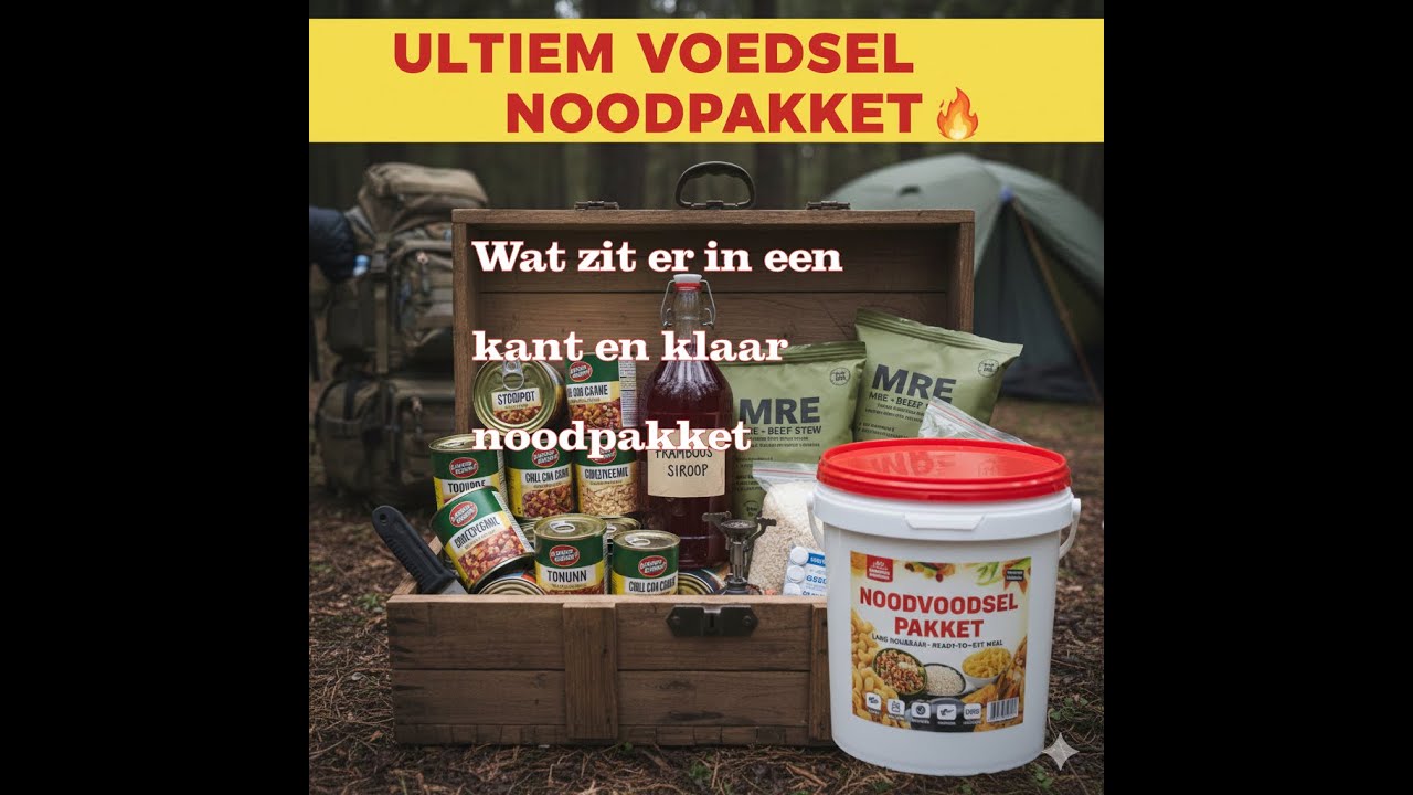 Wat zit er in een kant en klaar Noodvoedselpakket. Preppen en survival Nederland