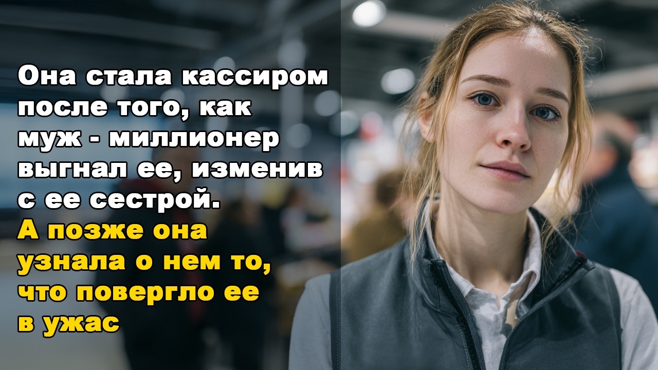 Она стала кассиром после того, как муж - миллионер выгнал ее, изменив с ее сестрой