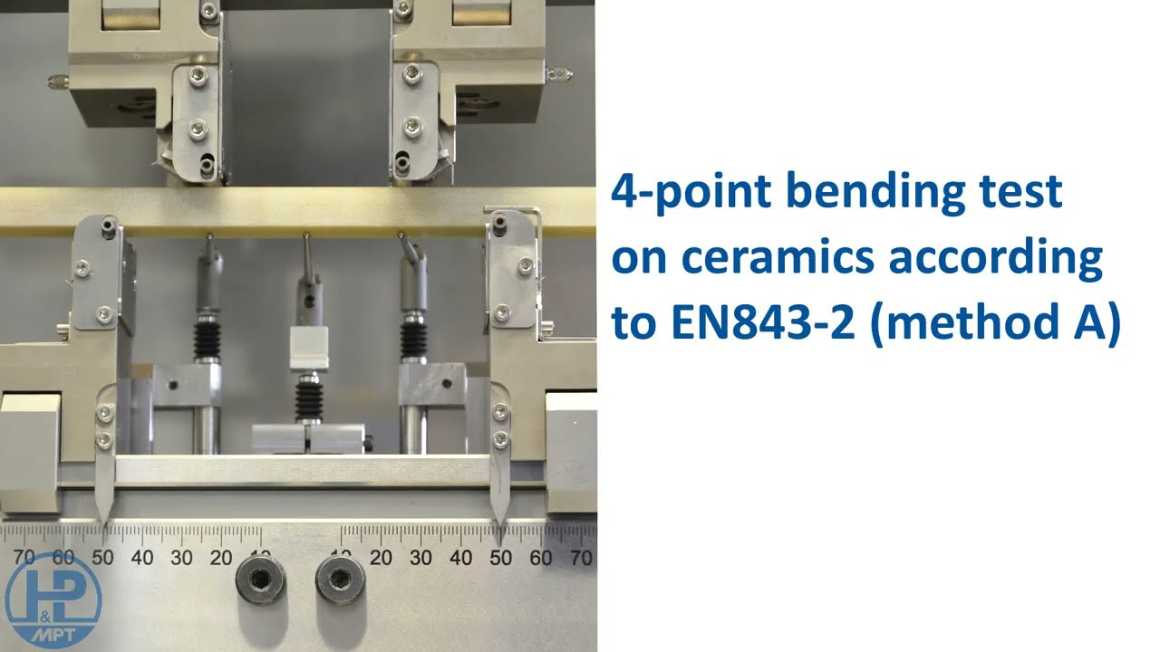 4-point bending test on ceramics according to EN 843-2 (method A)