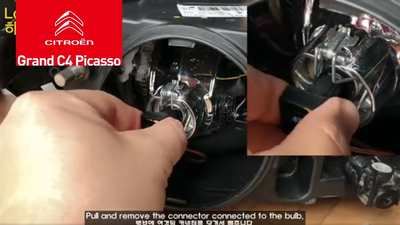Citroen Grand Picasso H7 headlight bulb Replacement (Low & High Beam) / 그랜드 피카소 H7 전조등 교체 방법(상하향등)