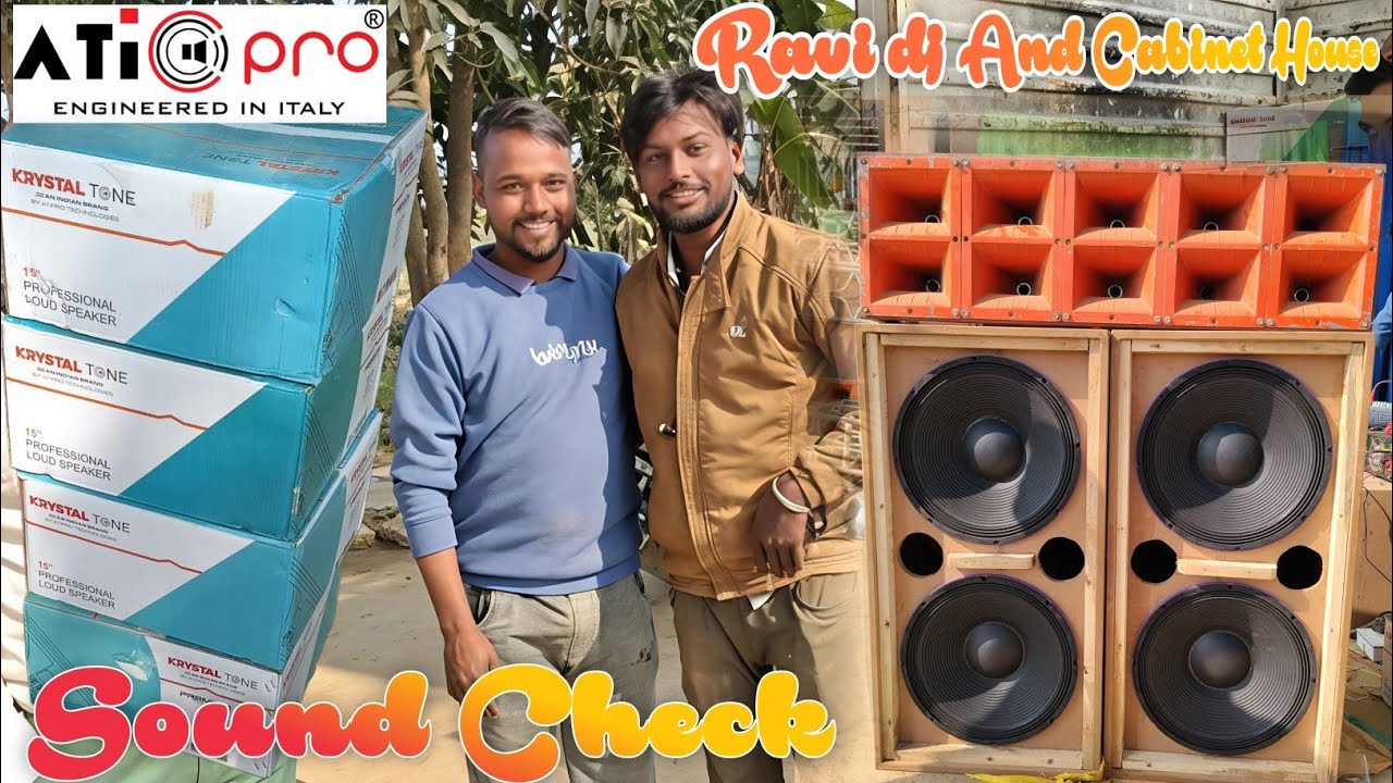 Ati Pro 800 Watt Krystal Tone Sound Check #dj भयंकर Bass पूरा Screen हिल गया 