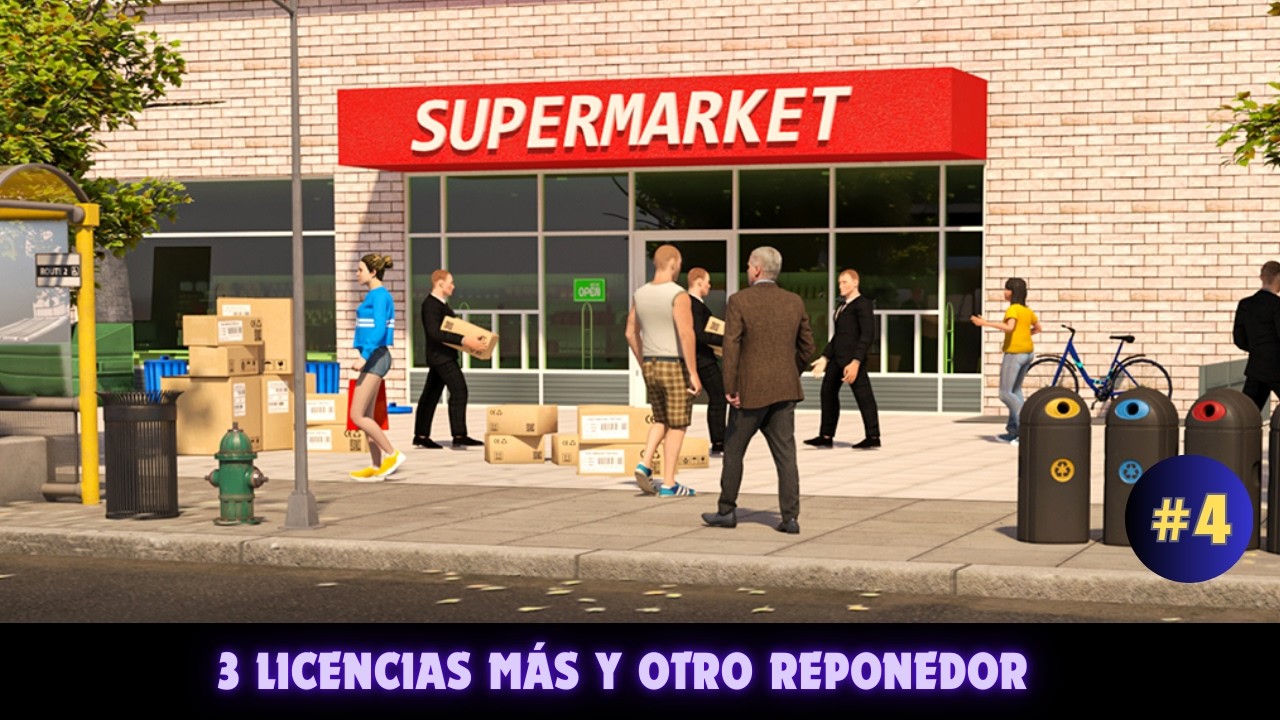 🔞 ¡3 LICENCIAS MÁS Y OTRO REPONEDOR! | 💩 @makiggez | ⭐ #Supermarket Simulator | #4
